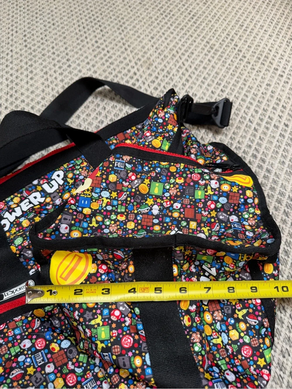 Nintendo x Lesportsac Super Mario Medium Weekender Travel Duffel Bag NWOT